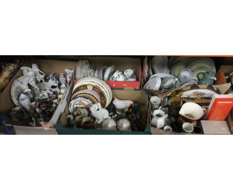 Five boxes of assorted china wares to include a Colclough "Ivy Leaf" part dinner and tea set, together with similar Royal Wes