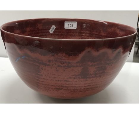 A Rupert Spira flambé mottled glazed deep fruit bowl, 31 cm diameter x 17.5 cm high CONDITION REPORTS There is a large crack 