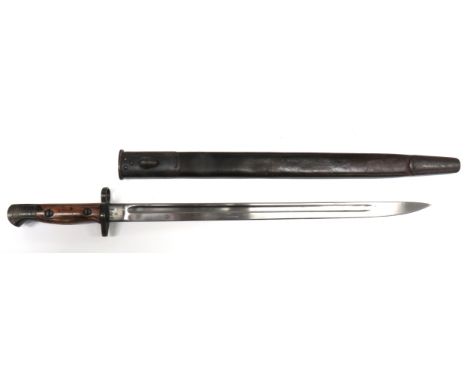 P1907 Pattern SMLE Bayonet 1/7th Lincolns. May 1915 17 inch, single edged blade with fuller. &nbsp;Forte with maker 'Sanderso