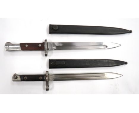 Two European Bayonets consisting Austrian M1895 bayonet. &nbsp;9 3/4 inch, single edged blade with fuller. &nbsp;Forte marked