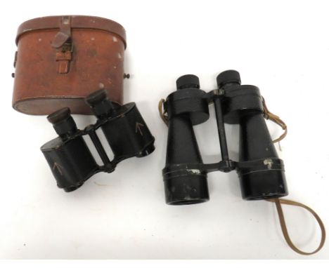 Pair Of WW1 Period Field Binoculars And Pair Of MKIIA Binoculars WW1 period, issue binoculars by "Watson &amp; Son Ltd". &nbs