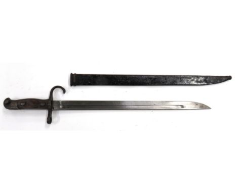 Japanese Type 30, 1897 Pattern Arisaka Bayonet 15 1/2 inch, single edged blade with fuller. &nbsp;Forte with Arsenal stamp. &
