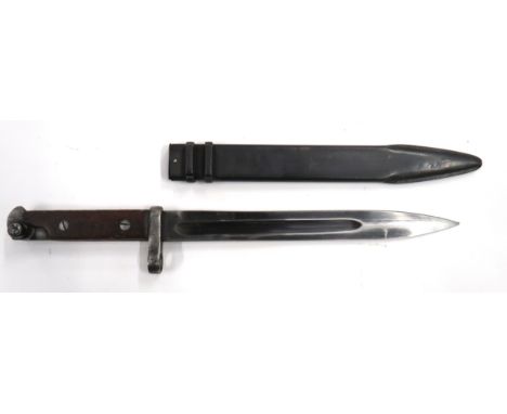 Russian SVT 1940 Tokarev Bayonet 9 1/2 inch, single edged blade with wide fuller. &nbsp;Forte with code stamps. &nbsp;Steel m