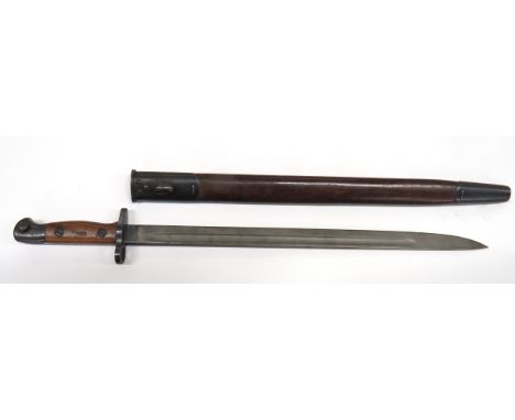 P1907 Pattern SMLE Bayonet Dated June 1915 17 inch, single edged blade with fuller. &nbsp;Forte with maker "Wilkinson" dated 
