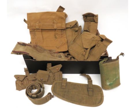 Selection Of British 1937 Pattern Equipment 1937 pattern webbing equipment including large pack ... Signals small pack ... 2 