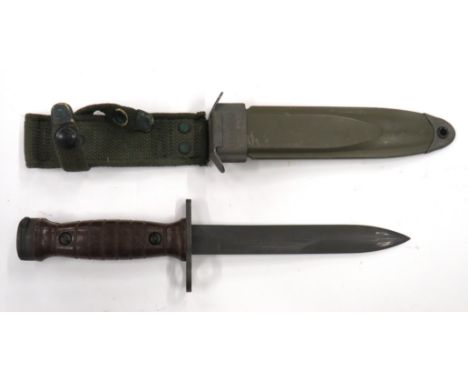 Italian BM59 M4 Bayonet 6 1/2 inch, single edged blade with sharpened back edge point. &nbsp;Forte with maker "AET" (Arsenale