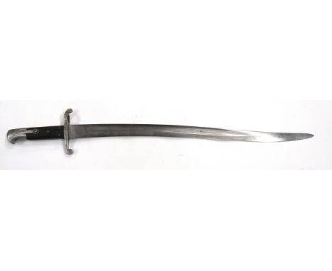 British P1860 Sword Bayonet Bushed For Martini Henry&nbsp; 22 3/4 inch, single edged, yataghan blade and wide fuller. &nbsp;F