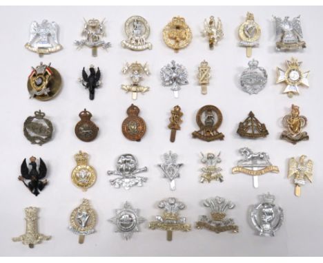 34 x Cavalry Cap Badges Including Anodised including bi-metal KC 15/19 Hussars ... Brass Reconnaissance Corps ... Bi-metal KC