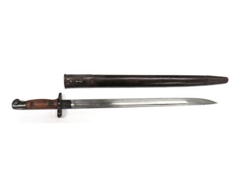 P1907 Pattern SMLE Bayonet Dated Oct 1914 17 inch, single edged blade with fuller. &nbsp;Forte with maker "Sanderson" dated "