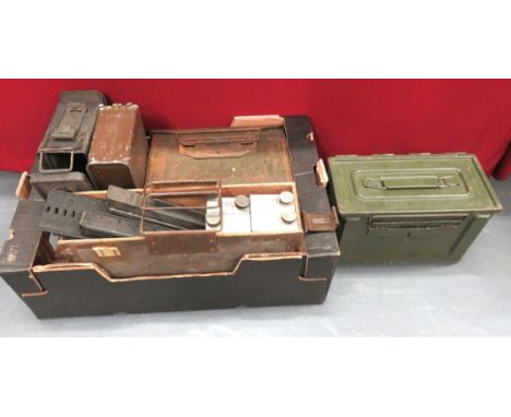 Quantity Of Cartridge Boxes And Accessories including 2 x American .50 M2 cal. ammo box ... American .30 M1 ammunition box ..