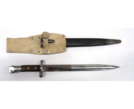 British P1888 MKI 2nd Type Lee Enfield Bayonet Dated Aug 1897 12 inch, double edged blade. &nbsp;Forte dated "8/97" with crow