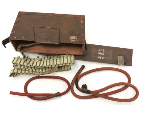 Small Selection Of Vickers HMG Accessories consisting rubber condenser tube with brass end securing mount ... Canvas and bras