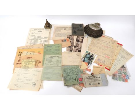 Selection Of Imperial German Items consisting Officer's full dress shoulder strap. &nbsp;Lower white metal crescent with silv