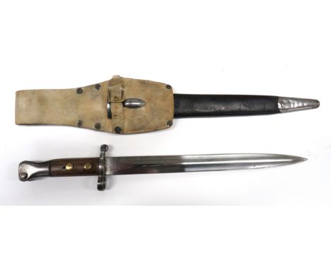 British P1888 MK1 2nd Type Lee Enfield Bayonet Norfolk Reg 12 inch, double edged blade. &nbsp;Forte dated "3/97" and crowned 