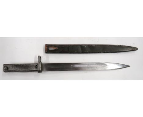 WW1 Imperial German M88/98 Ersatz Bayonet 12 1/2 inch, single edged blade with wide fuller. &nbsp;Back edge with Inspection s
