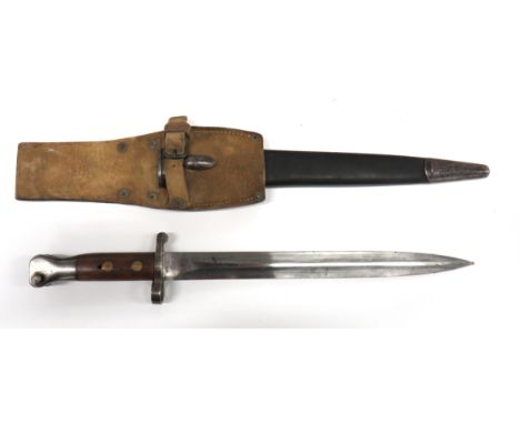 British P1888 MK1 2nd Type Lee Enfield Bayonet Dated June 1896 12 inch, double edged blade. &nbsp;Forte dated "6/96" and crow