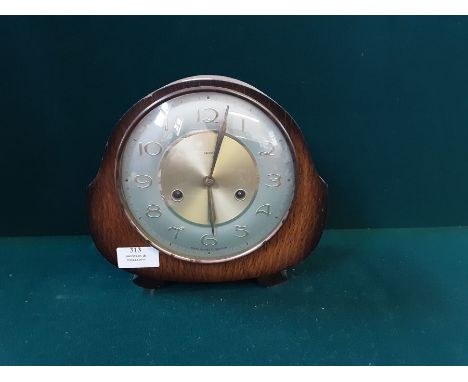 1950's Smiths oak cased chiming mantle clock.