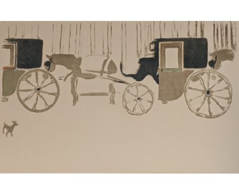 Pierre Bonnard (1867-1947), Coach and Horses, lithograph, H.31cm W.48.5cm Provenance: Redfern Gallery, London