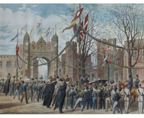 Robert Charles Dudley (1826-1909), Eton School &amp; The Boys Arch visit paid by H.R.H. The Princess Alexandra of Denmark on 
