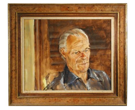 § Derek Hill (British, 1916-2000) Portrait of Charles Farrell oil on canvas 44 x 54cm (17 x 21in) Charles Farrell was Head of