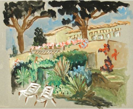 § John Pawle (British, 1915-2010) Six unframed works to include: Les Alpilles, watercolour, 36 x 50 cm (14 x 19.5in); Gassin,