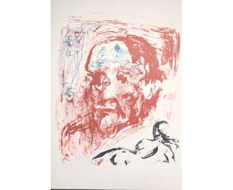 Dali y Domenech, Salvador Felipe Jacinto,  1904 in Figueres, Girona, Katalonien; 1989 Ebd.: "Freud"Farblithographie auf Bütte