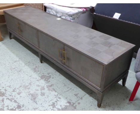 MEDIA CONSOLE, Hollywood Regency style, 93cm x 45cm x 50cm, to match previous.