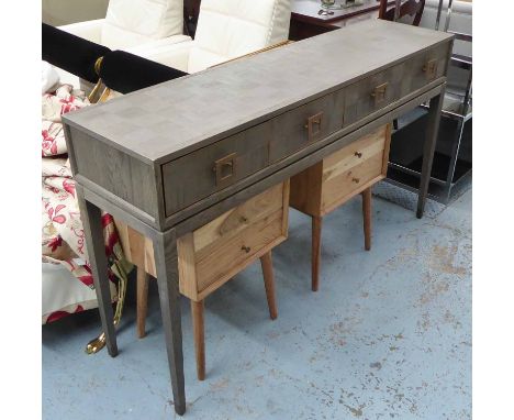 CONSOLE TABLE, Hollywood Regency style, four drawers, 160cm x 40cm x 92cm.