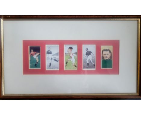 MANCHESTER UNITED FRAMED ORIGINAL CIGARETTE &amp; TRADE CARDS + FRAMED TYPHOO TEA CARD
Cig &amp; Trade cards 14.5 x 8.5 Inch,