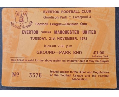 1978-79 EVERTON V MANCHESTER UNITED TICKET
Slight folds
Ref MS
