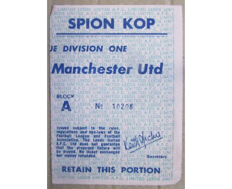 1970'S LEEDS UNITED V MANCHESTER UNITED TICKET
Ref SR