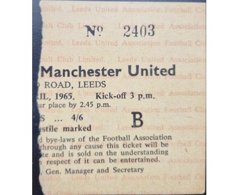 1964-65 LEEDS UNITED V MANCHESTER UNITED TICKET
Torn down edge
Ref DT