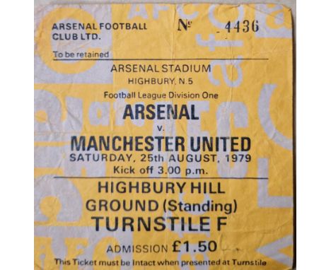 1979-80 ARSENAL V MANCHESTER UNITED TICKET
Folds
Ref SR