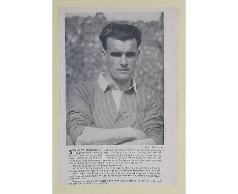 VINTAGE MANCHESTER UNITED STAN PEARSON AUTOGRAPHED PICTURE
Stan Pearson Manchester United signed b/w picture measuring 19.5cm
