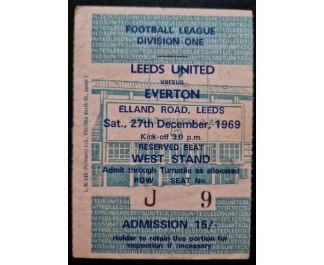 1969-70 LEEDS UNITED V EVERTON TICKET
Good condition&nbsp;
Ref SM