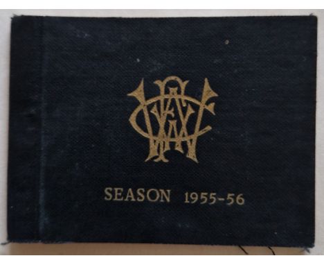 1955-56 WOLVERHAMPTON WANDERERS SEASON TICKET BOOK
Ref NH