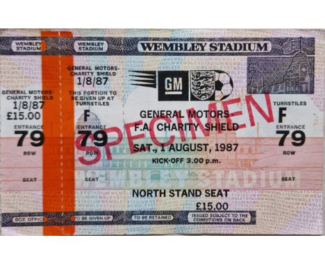 1987 CHARITY SHIELD COVENTRY CITY V EVERTON RARE PRINTERS PROOF TICKET
Ref IOW