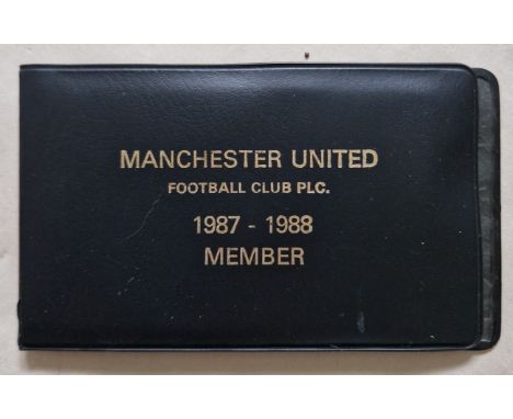 1987-88 MANCHESTER UNITED SEASON TICKET
Ref DT