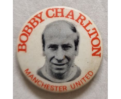 VINTAGE MANCHESTER UNITED BOBBY CHARLTON TIN BADGE
Ref KW