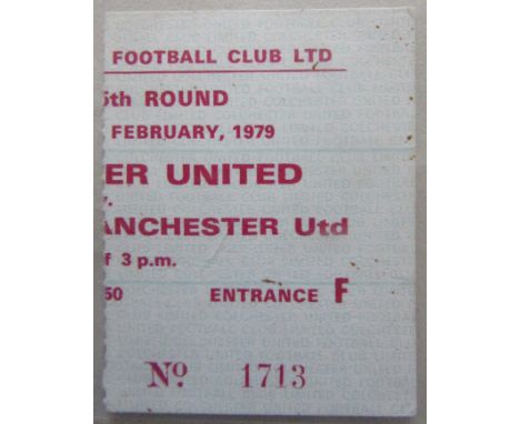 1978-79 COLCHESTER UNITED V MANCHESTER UNITED FA CUP TICKET
Ref DT