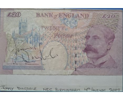 WEST BROMWICH ALBION JIMMY DUGDALE AUTOGRAPHED £20 NOTE
Unusual item framed in clip frame
Ref MH
