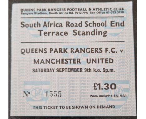 1978-79 QUEENS PARK RANGERS V MANCHESTER UNITED TICKET
Slight fold
Ref MS