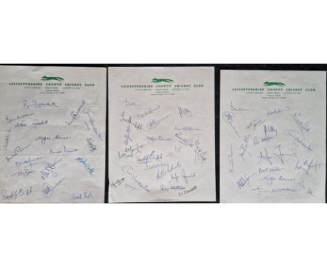 CRICKET VINTAGE LEICESTERSHIRE AUTOGRAPH SHEETS X 3
Over 50 Original signatures in ink
Ref RP