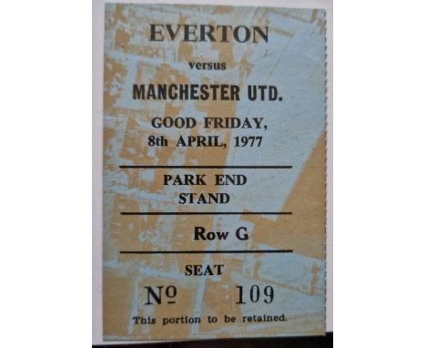 1976-77 EVERTON V MANCHESTER UNITED TICKET
Good condition
Ref SM