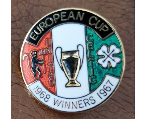 MANCHESTER UNITED &amp; CELTIC EUROPEAN CUP WINNERS BADGE
Ref MS