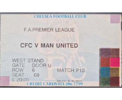 1992-93 CHELSEA V MANCHESTER UNITED TICKET - ERIC CANTONA FIRST GOAL
Slight fold
Ref DT