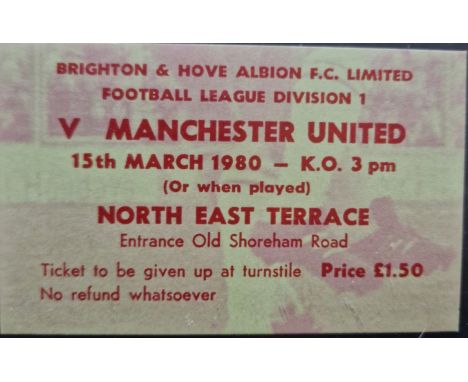 1979-80 BRIGHTON V MANCHESTER UNITED TICKET
Good condition
Ref SM