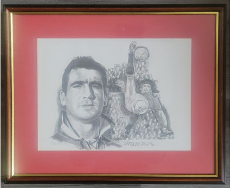 MANCHESTER UNITED ERIC CANTONA FRAMED PENCIL DRAWING PRINT
21 x 17 Inch
Collection only
Ref K