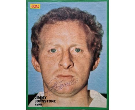 CELTIC JIMMY JOHNSTONE AUTOGRAPHED GOAL MAGAZINE PICTURE
A4 Size
Ref BW