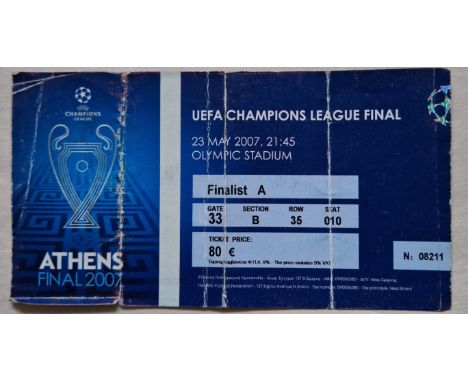 2007 AC MILAN V LIVERPOOL CHAMPIONS LEAGUE FINAL IN ATHENS TICKET
Folds
Ref SM
